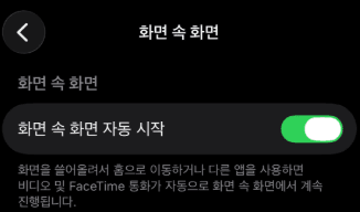 화면 속 홤녀 자동 시작  on